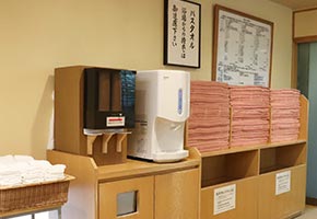 大浴場にタオル・アメニティ完備