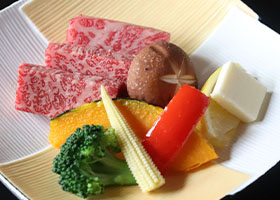 六甲和牛木の葉鉄板焼き(ロース)