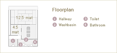 North Building guest room with antechamber Floorplan