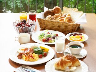 뷔페 스타일의 아침 식사 (이미지)