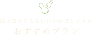 迷ったらこちらはいかがでしょうか　おすすめプラン